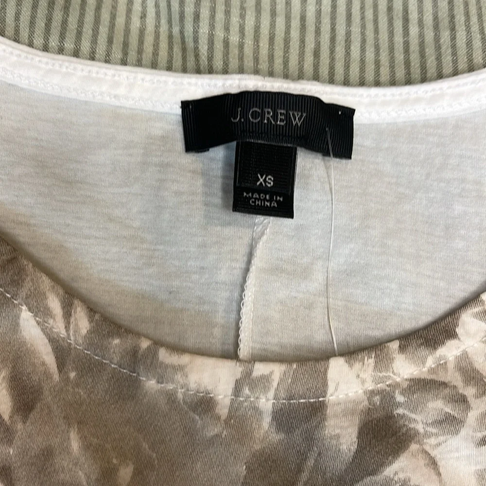 J.Crew Short Sleeve White Floral T Shirt